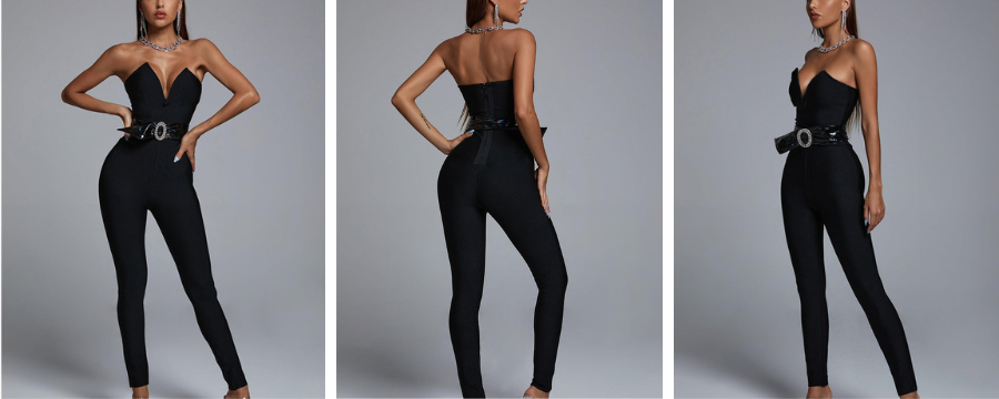 Combinaison Bustier Noir | Corset Femme