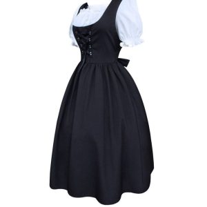 Robe Corset Ancienne Noire Et Blanche Elise /  robe courte cocktail