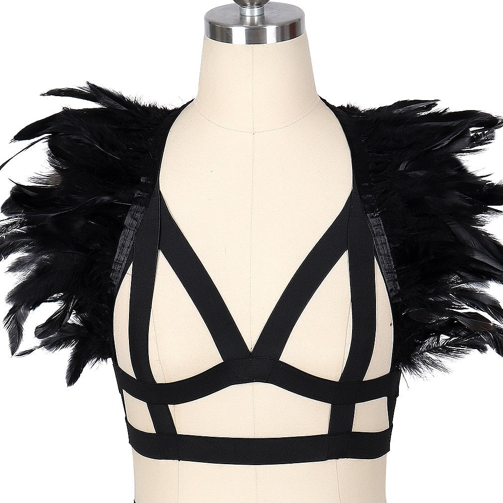 H0ab9d8e607284a84a4fc829da9ea48ca0_24237f89-2269-48ad-ac00-e96671f71d89 Bustier Soirée à Plumes Ava, bustier noir femme