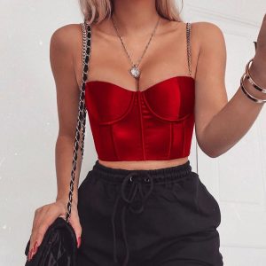Top Corset Elegant Kenna,  top corset manche bouffante