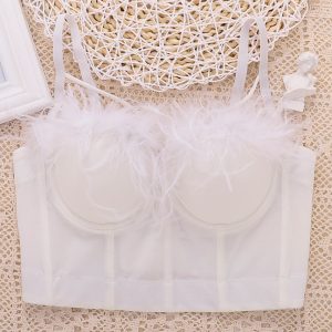 Bustier Plume Blanc