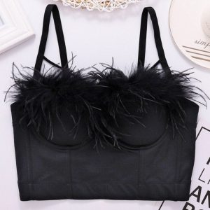 Bustier Plume Noir
