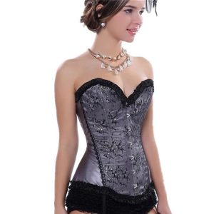 Corset Bustier Floral Avec Porte-Jarretelles Alisson, corset bustier sexy pour femme