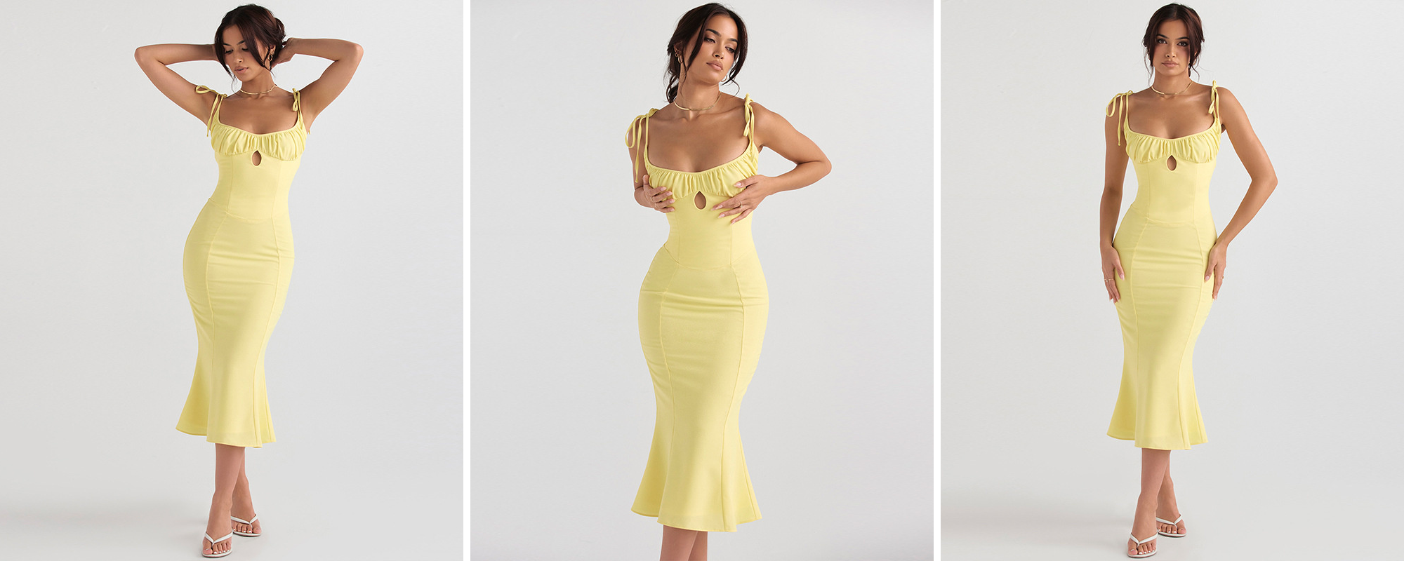 Robe bustier jaune