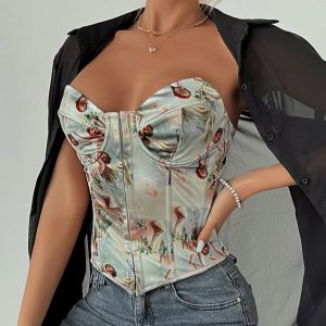 Corset Bustier Victorien Pour Femme, corset sans bonnet