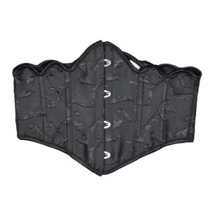 Corset Noir Gothique Underbust, Corset en dentelle noire