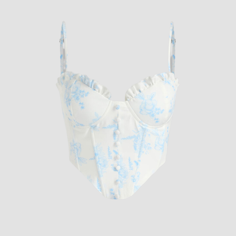 corset-blanc-a-fleur corset de couleur blanc avec motifs à fleur
