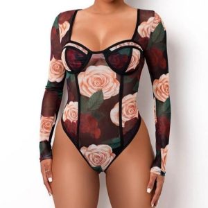 corset bustier body longues manches