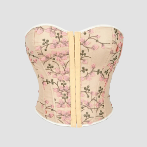 corset bustier de couleur beige