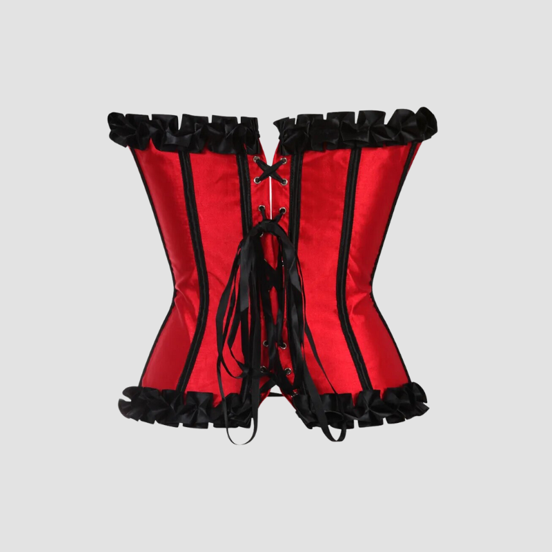 corset-dentelle-rouge-en-satin-avec-lacet