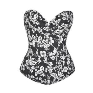 corset femme fleuri noir | Maison du Corset