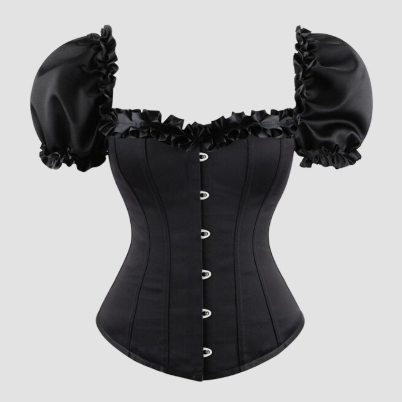 corset-medieval-pour-femme corset noir pour femme style médiéval