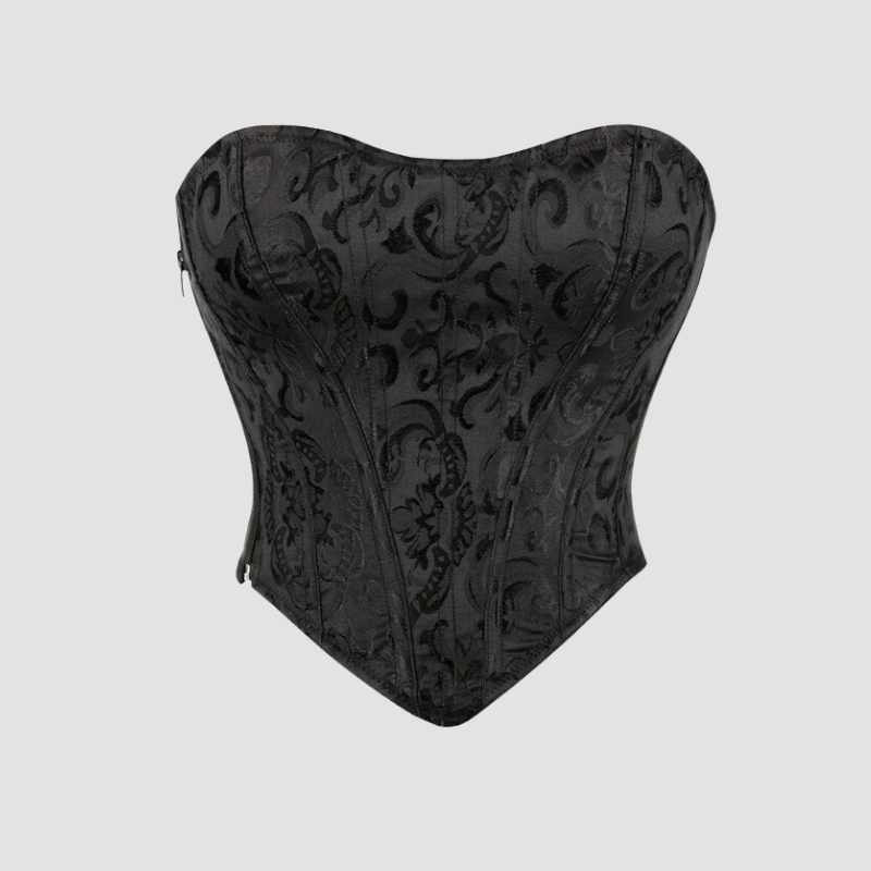 corset-noir-a-lacet corset à lacet de couleur noir