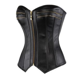un corset en cuir synthétique