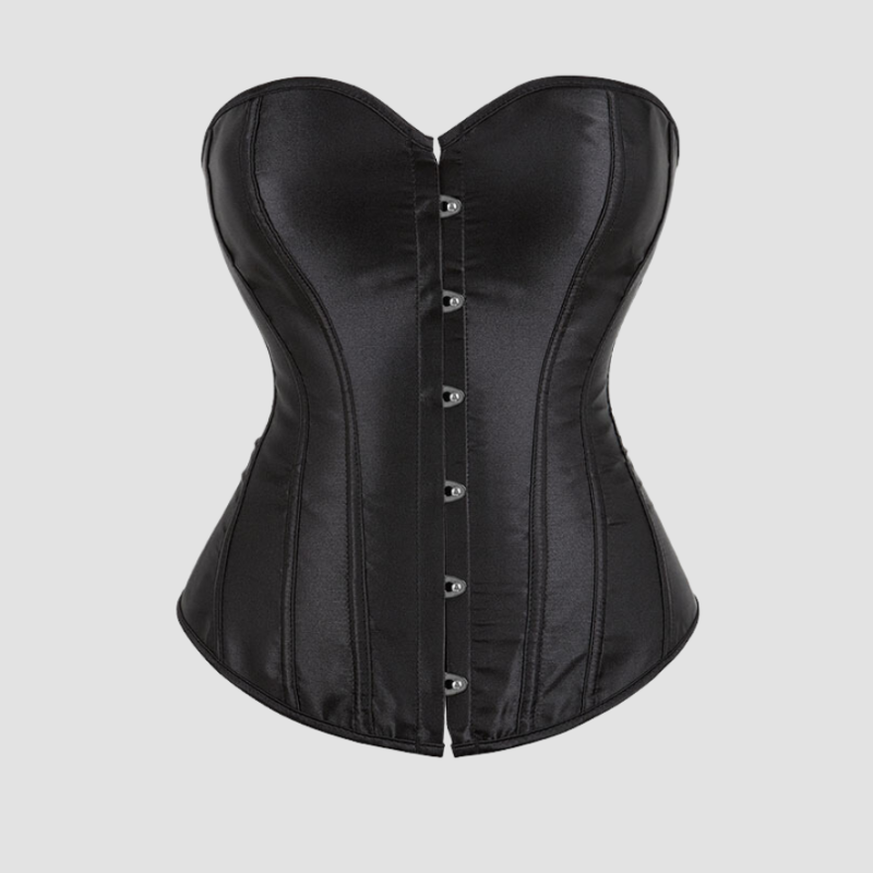 corset-satin-noir corset satin de couleur noir | Maison du Corset