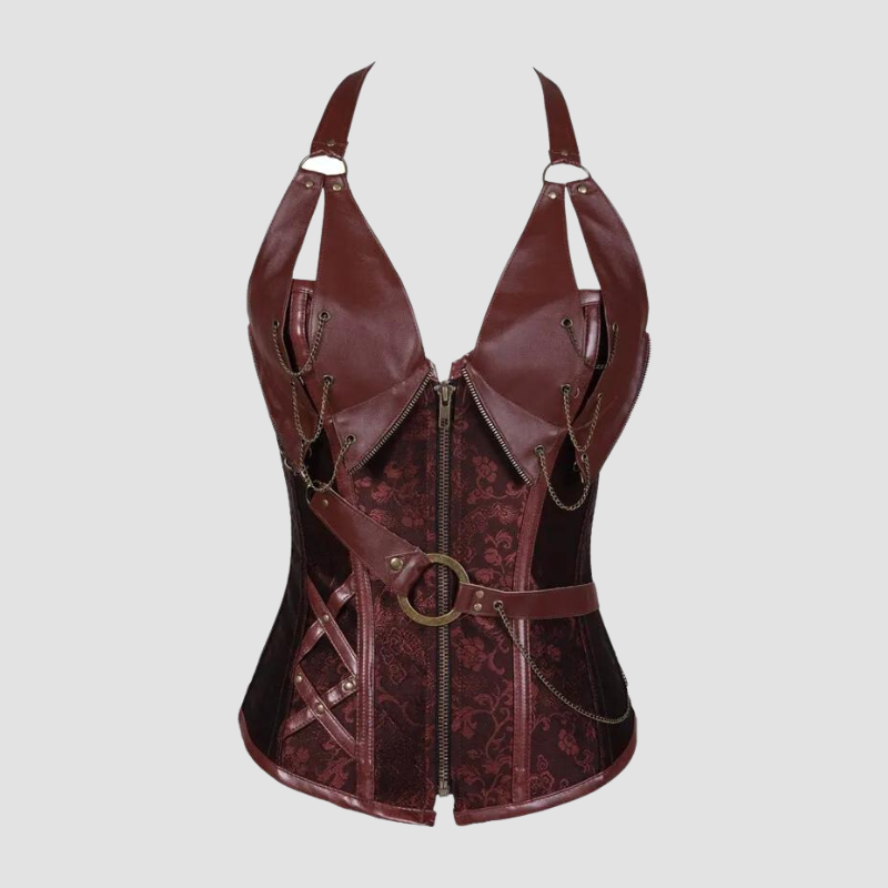 corset-viking-femme-marron corset viking pour femme de couleur marron