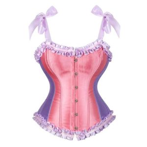 un corset vintage de couleur rose