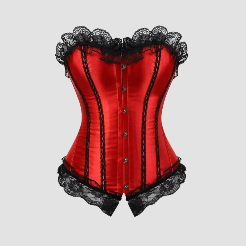 corset-vintage-elegant Corset Vintage Élégant de couleur Rouge | Maison du Corset