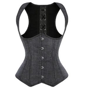 Corset Vintage Gris Pour Femme | Maison du Corset