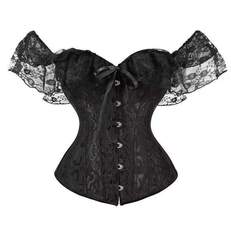 corset-vintage-noir Un corset de couleur noire avec un style vintage