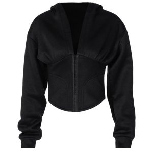 Corset bustier sweater noir | Maison du Corset