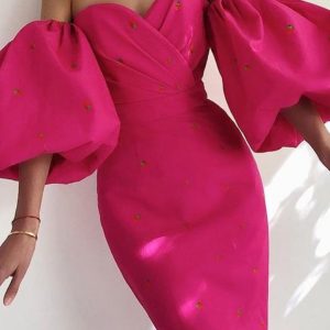 une Robe longue rose style corset | Maison du Corset
