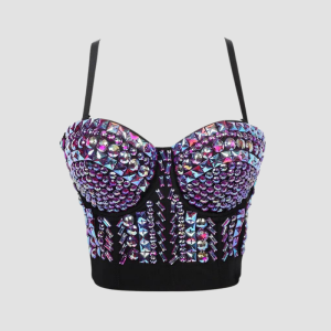 top corset à paillettes pour femme
