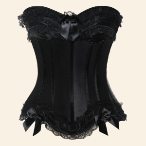 Corset Gothique En Satin Avec Porte-Jarretelles Jillian