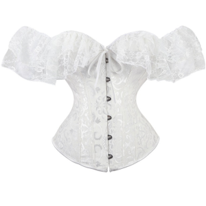Corset Gothique Manches Courtes En Dentelle Reagan